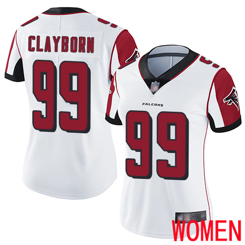 Atlanta Falcons Limited White Women Adrian Clayborn Road Jersey NFL Football #99 Vapor Untouchable